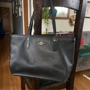 Coach Leather Zipper Tote